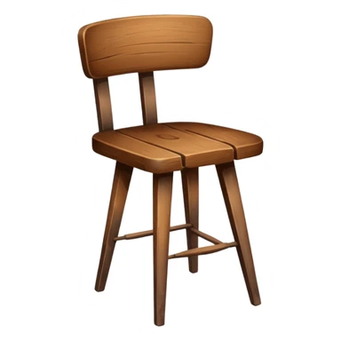 Wooden chair with only three legs sticker