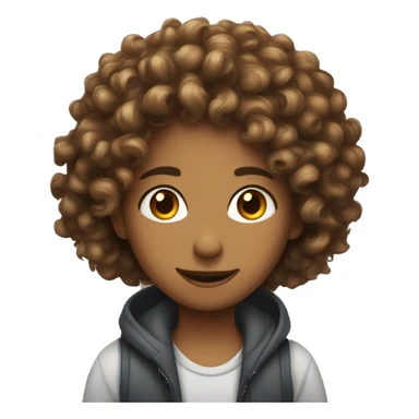 Curly hair mid colour girl and fair beard guy  sticker