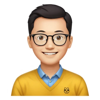 cz binance owner, chinese with glasses sticker