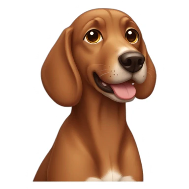 oblong brown dog sticker