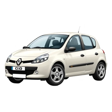 white renault clio sticker