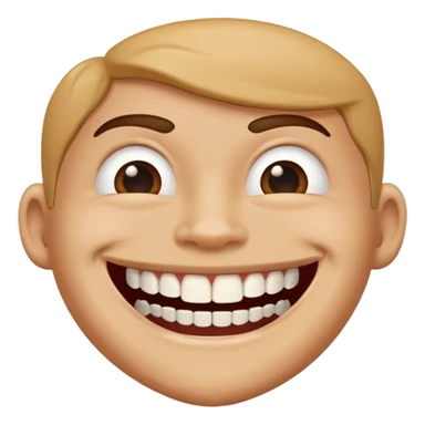 Smiling with tough covering teeth sticker