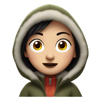Edna from The Incredibles wearing a parka sticker