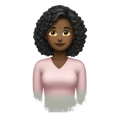 black haired girl self care sticker