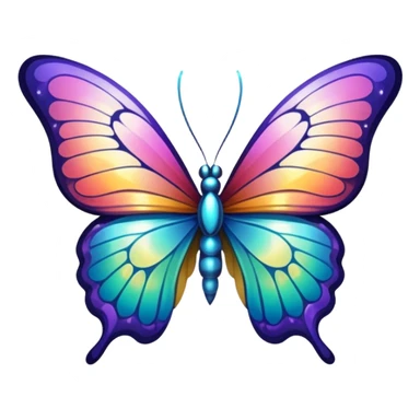 Iridescent shiny glimmering beautiful glittery butterfly  sticker