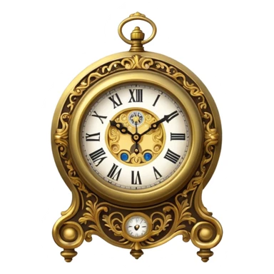 antique clock ornate. sticker