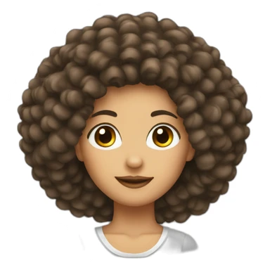 top down view of afro hair sticker