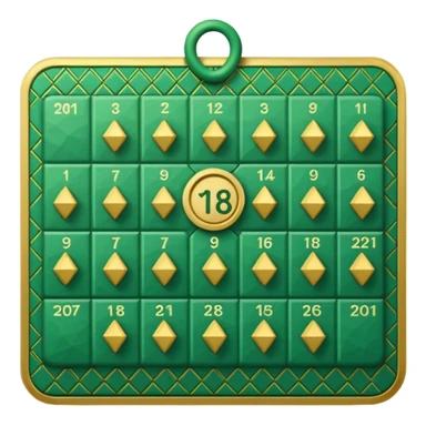 calendar check with golden and green colours sticker