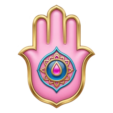Pink thin hamsa, only pink color, not gold or anything sticker