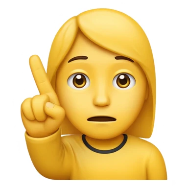 Create a emoji face sad with showing one hand little finger.
The other finger should be down and only one smallest finger should be stand up.

 sticker