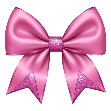 sparkly pink bow with extra glitter sticker