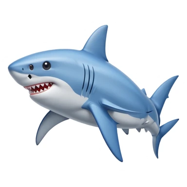A shark with blue Nikes  sticker