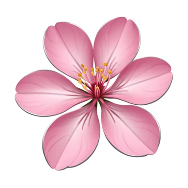 sakura flower with a silver outline sticker