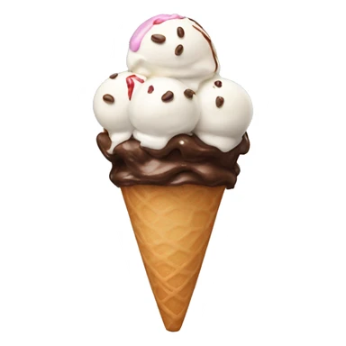 Ice cream sundae sticker
