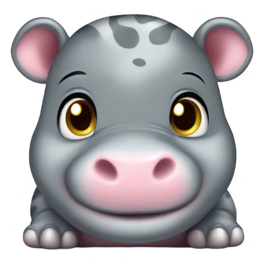 Baby girl hippo twins  sticker