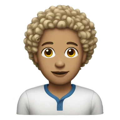 Light skin curly head sticker
