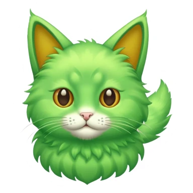 chat volant vert la droite sticker