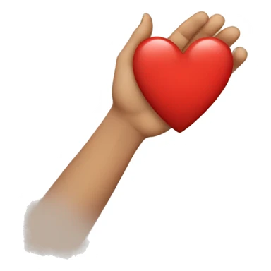 Half Heart with hand sticker