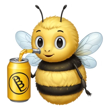 bee drinkig soda sticker