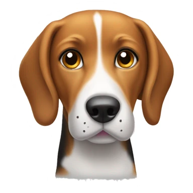 beagle with no black spots  sticker