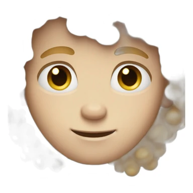A guy with soft fluffy golden hair with soft freckles, blue eyes sticker