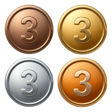 badges for paid subscriptions at different levels with the number 3 sticker