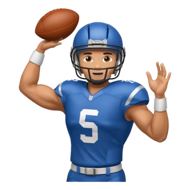 A football player throwing a football sticker