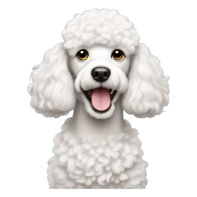 white poodle dog sticker