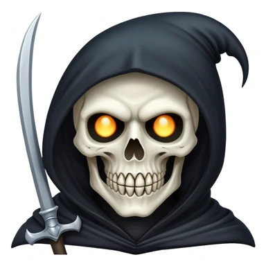 happy animated Grim Reaper sticker