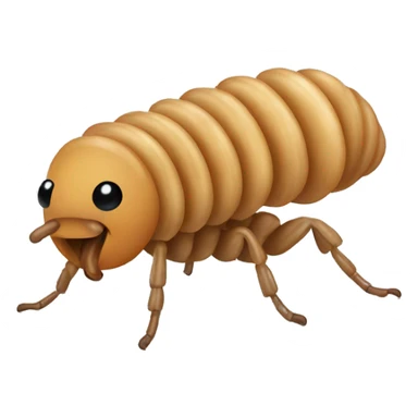 light brown mealworm sticker