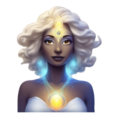 Pleiadian radiant glowing diva woman female third eye sticker