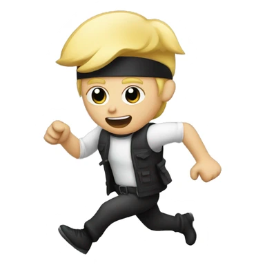 blond Robber running  sticker