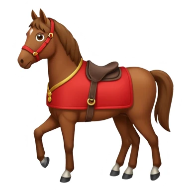 horse with red shirt sticker