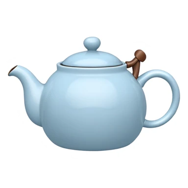cute pastel blue teapot sticker