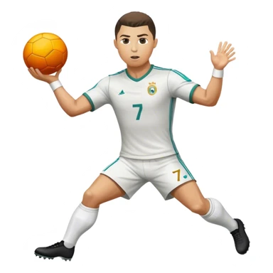 Ronaldo shooting the ball sticker