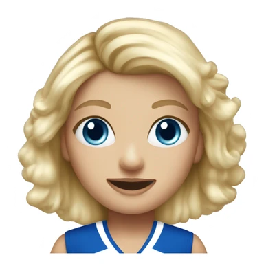 blond blue eye cheerleader  sticker