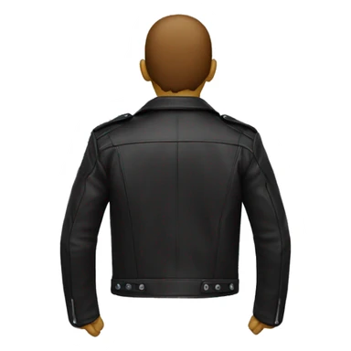 cool boy with leather jacket, from the back sticker