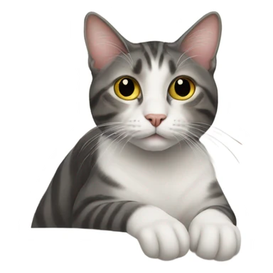 Cat on a counter sticker