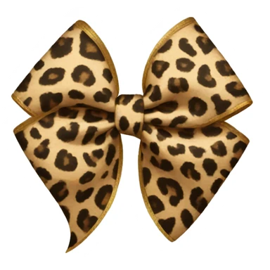 leopard print bow sticker