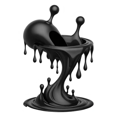 black ink splatter sticker