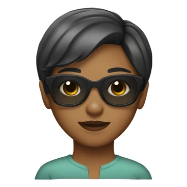 girl with sunglasses and short hair sticker