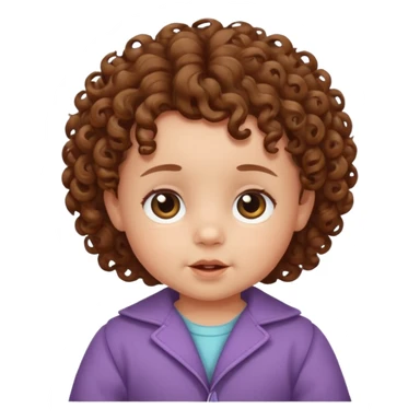baby curly hair sticker