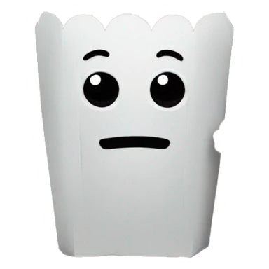 AN ANIMATED POPCORN BOX READING A BOOK sticker