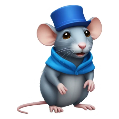 Rat with a blue hat on  sticker