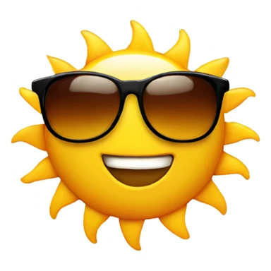 smiling sun wearing sunglasses  sticker