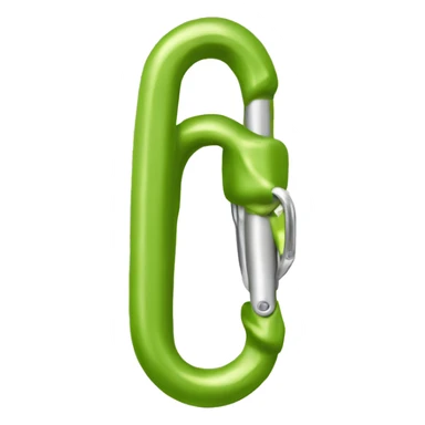 climbing carabiner realistic in pistachio color  sticker