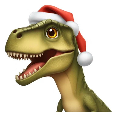 Cute T. rex with Christmas theme sticker