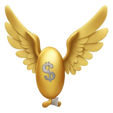 Money with wings sticker