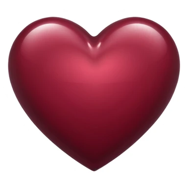 burgundy heart with a shine emoji sticker