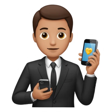 Un hombre de traje con celular  sticker